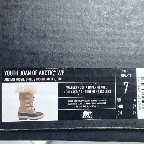 Sorel Joan of Arctic Suede Waterproof Boots Tan NL 2762-010 Youth 7 Women 8.5 - Picture 9 of 13